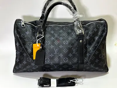 Louis Vuitton travel duffle bag black 45 cm