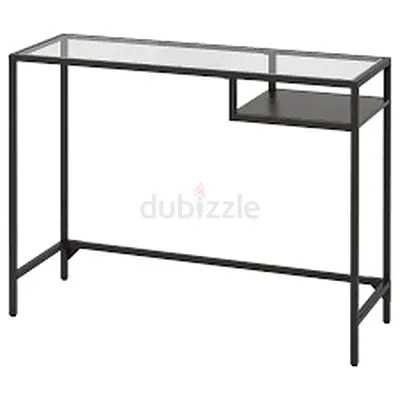 IKEA VITTSJÖ Laptop Table - Glass  Metal for home office or as console