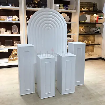 Custom MDF Party Backdrop Frame with Decorative Scallop Design
