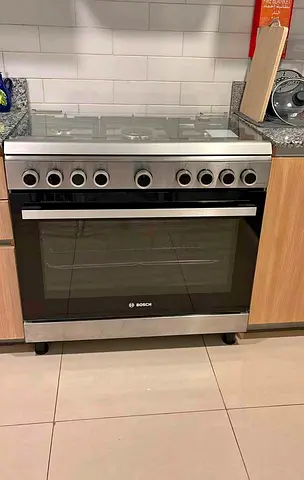 Bosch New model 5 Burner Full Gas Cooker Range. Oven With Fan. 90×60Cm