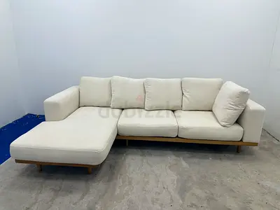 Same like new condition west elm beige color lshape sofa