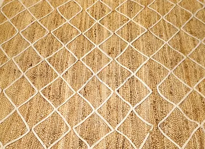 Stylish Abstract Area Rug. Natural Jute. AED 390 Only. Free Delivery!