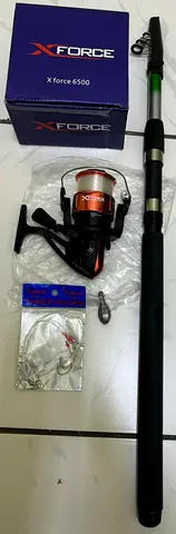 Fishing Sets beginners2 2.4/7 m rod Carbon Xforce,6500 reel with line wt hook