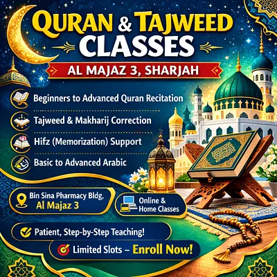 Online  Home Quran and Arabic tuitions[Grade 1 to 10]