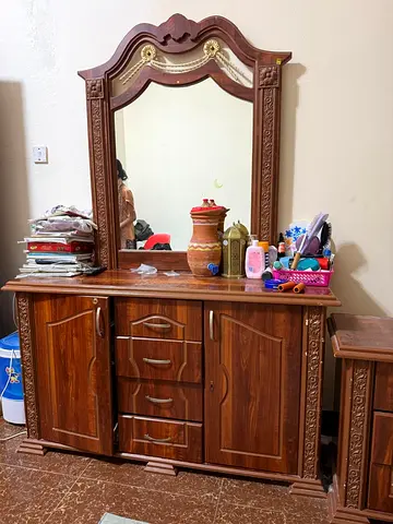 Dressing table with two bed side table