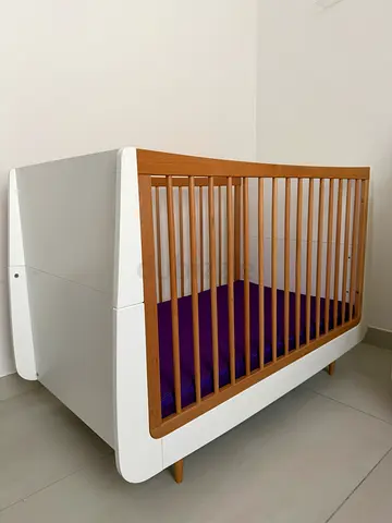 Snuz SnuzKot Skandi Convertible Cot Bed, 0m-10y, Adjustable Mattress, Beech Wood - Natural