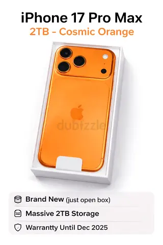 iPhone 17 Pro Max 2TB Cosmic Orange – Brand New