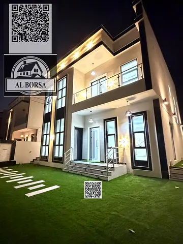 🏠 Villa for rent in Al Helio 2, Ajman - 3 master bedrooms, living room, majlis, maid's room - central air conditioning - first occupancy