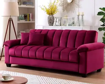 Designer Velvet Sofa Custom Color and Fabric - UAE Sharjah Manufactured