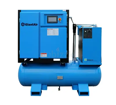 GiantAir Direct Drive Fixed Speed 7.5KW 10HP 8BAR 4-in-1 Screw Compressor with Air Dryer and 500L Ta