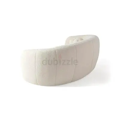 Stylish Curved Beige Sofa