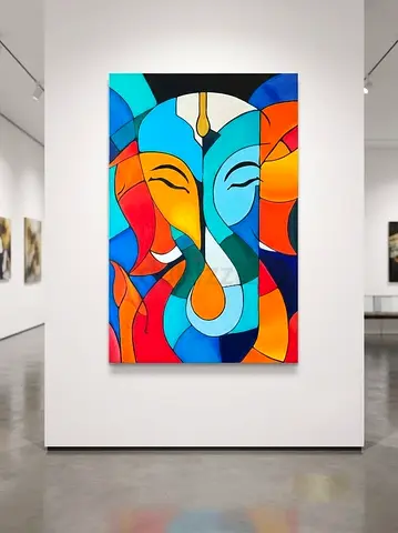 Ganesha Wall Painting - Perfect for Home
