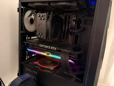 Gaming PC Setup for Sale – RTX 3060 Ti | i7-9700K | 16GB RAM + 24” Monitor + SteelSeries Gear