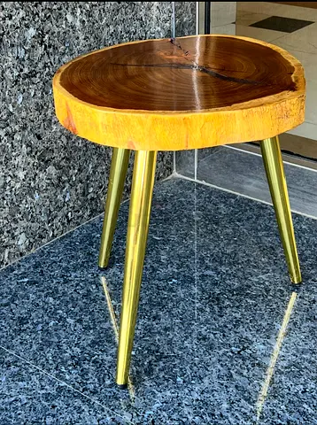 Live edge solid wood side table