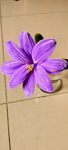 Artificial Purple Lily Flower - Handmade