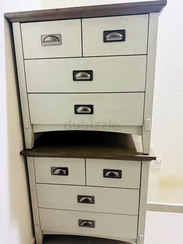 Stylish Stackable Drawer Cabinets,2 separate pieces.