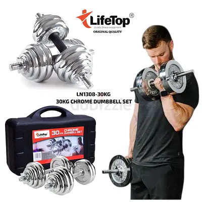 30kg Chrome Dumbbell Set