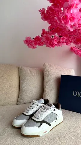 Dior White Sneakers with Gray Accents