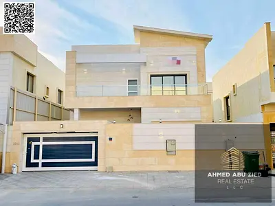 فيلا لايجار في الياسمين علي شارع رحمانية الشارقة تتكون من طابقين ارضي واول وحوش داخلي و٥ غرف نوم ماستر مع مطبخ رئيسي مجهز بالكامل