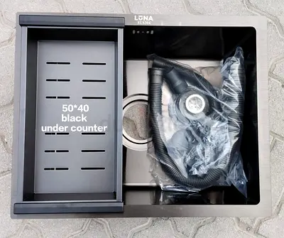 50x40 Black Under Counter Sink