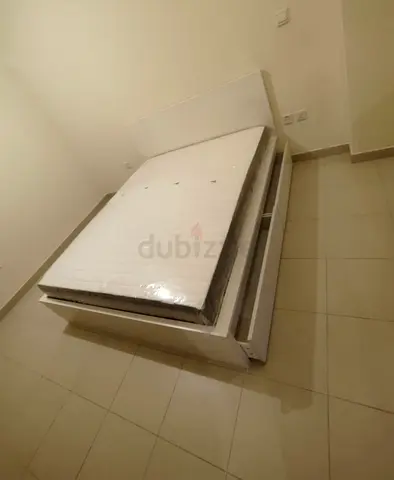 IKEA Malam queen bed frame with 2 storage drawers underneath and with IKEA mattress 160×200cm