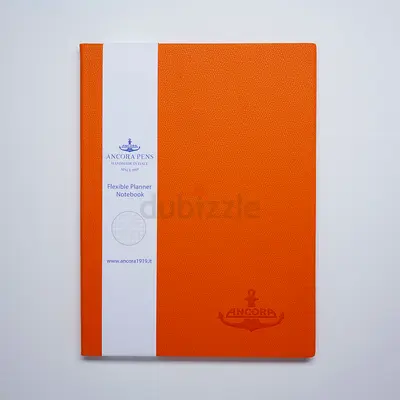 Ancora BURNT AMBER Luxury set of 3 Italian Leather notebooks Hermes style