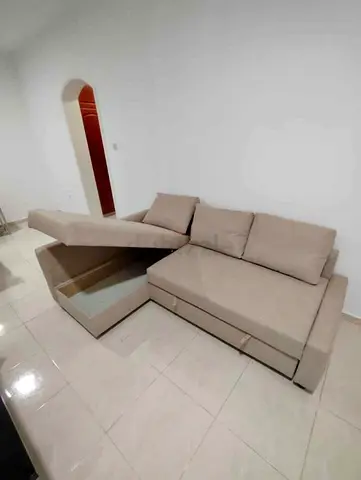 Stylish Beige Sofa bed with Storage