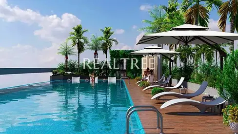 Smart 1BR + Study | Poolside Elegance | Private Dip Anytime