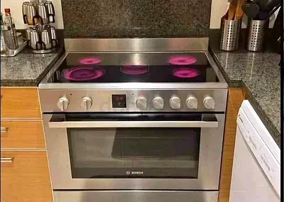 Selling Brand BOSCH 90×60 cm 5 Hobs Full Electric Ceramic Cooker Range