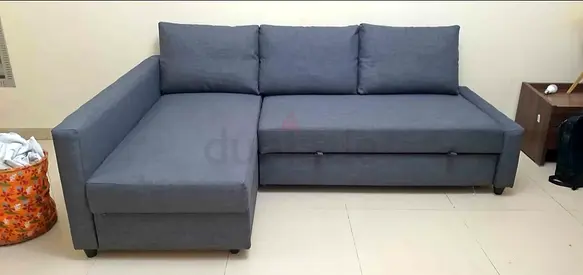 Ikea L Shape Sofa cum bed with big storage in L