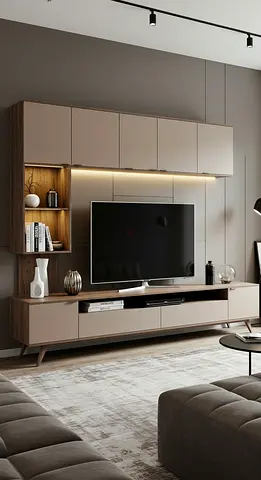 Modern Entertainment Center with Storage