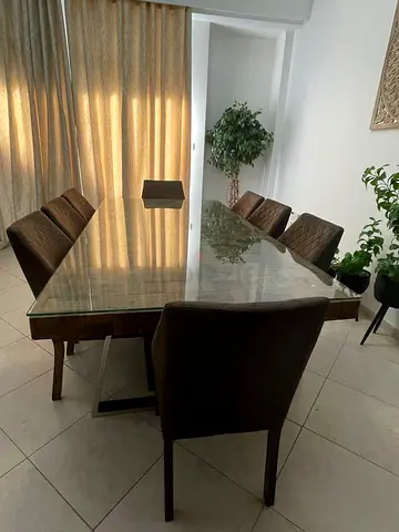 FULL WOODEN DINING TABLE WITH CHAIRS