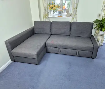 Comfortable Grey Sectional Sofa bed with Storage
