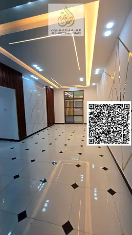 Two rooms and a hall in Rawda 3, near Khartoum Street, 2 bathrooms and a balcony, near the Dubai and Sharjah exit, super deluxe finishing, price 45,00