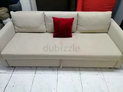 Comfortable Beige SOFA BED with Cushions