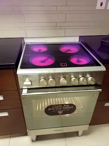 Bompani Italian full electric cooker 4 hobs cooktop with oven