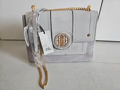 River Island Brand New Grey Handbag with Chain Strap with tags retail price tag attached 280 dirhams
