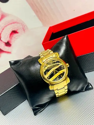 Stylish Roberto Cavalli  Gold Watch