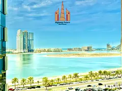 Sea view 1bhk in taawun with balcony wardrobes gym pool all free facilities