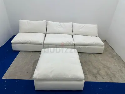 Like new condition marina home luscious sofa with footstool