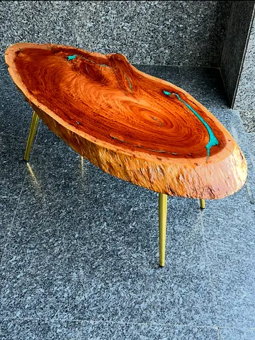 Live edge solid wood coffee table