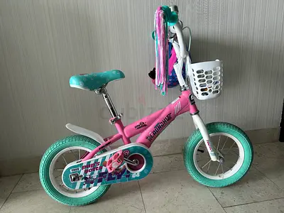 Childrens Pink Bicycle with Basket