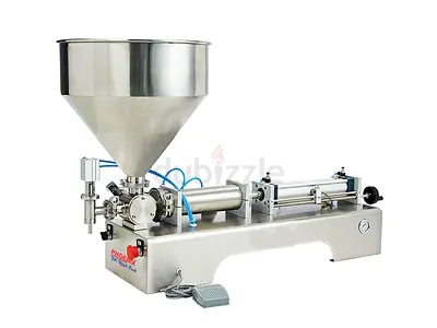Liquid or paste filling machine
