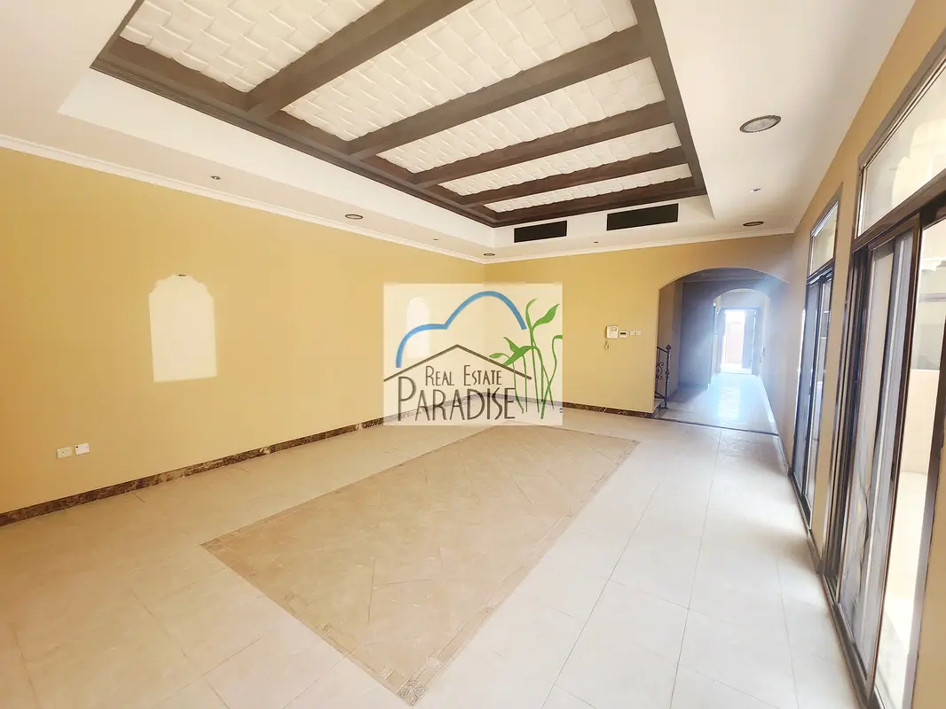 available away from zone private entrance corner unit /3 Bedrooms one master bedrooms Maid Room/living-dinning /shared s-pool / kitchen/rent in mirdif