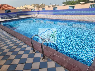 available 3br 1 master bedrooms/fitted kitchen/private back yard/ laundry room/covered car parking shared swimming pool/in compound for rent in mirdif