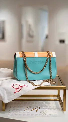 Christian Louboutin Loubi Bow Chain Shoulder Bag – Multicolor Leather – Excellent Condition