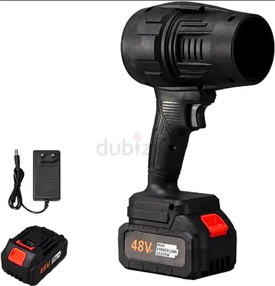 Portable Cordless Air Blower, Battery Powered, Turbo Power, Black