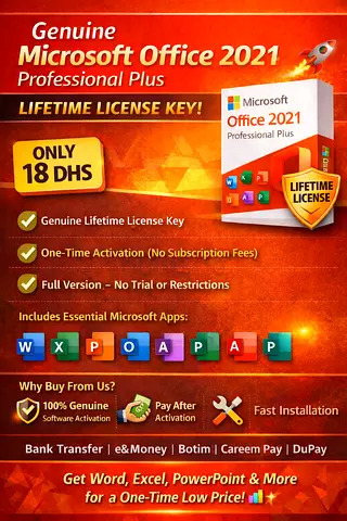 Genuine Microsoft Office 2021 Professional Plus – LIFETIME Key!