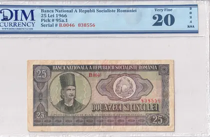 Romaniei Banknote 25 Lei 1966 DIM 50 AED