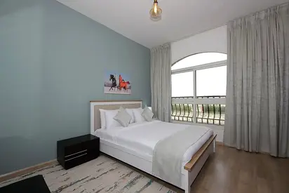 Fully furnished one-bedroom apartment with ample space | Located in JVC